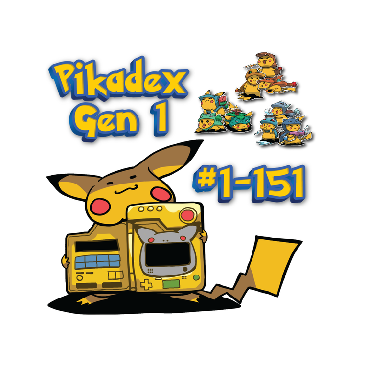 Pikachu Pokemon Costume Stickers - Generation 1