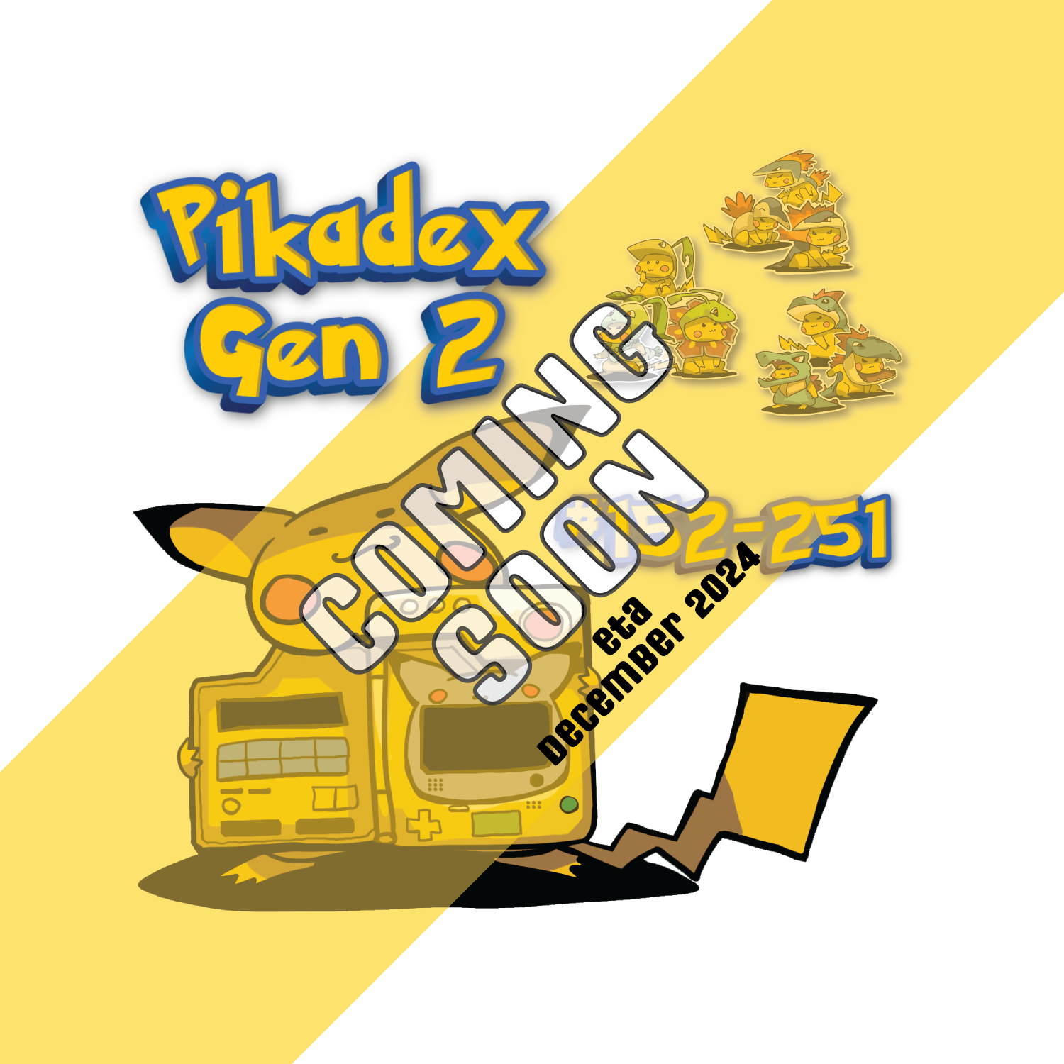 Pikachu Pokemon Costume Stickers - Generation 2