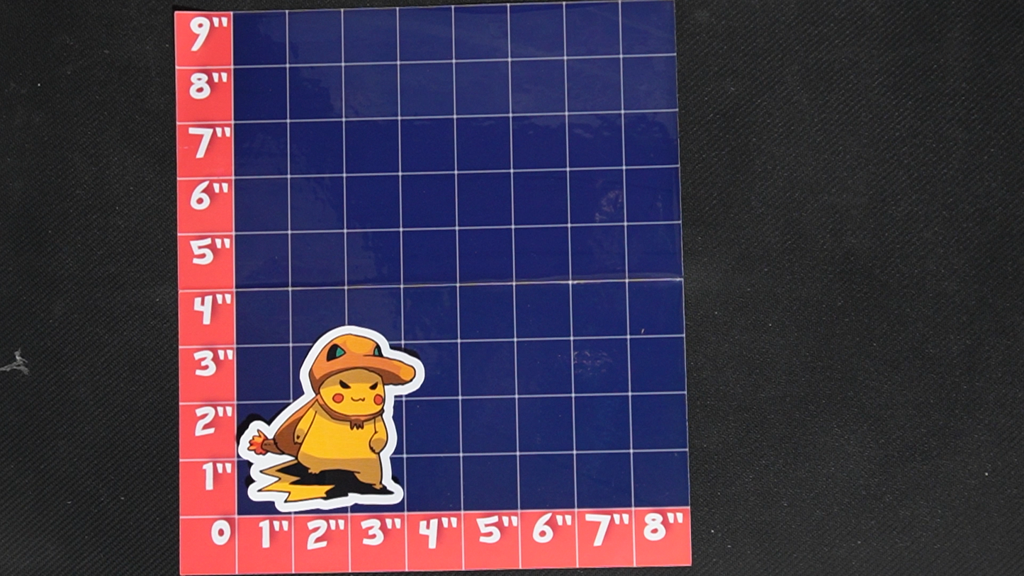 3.5 inch Pikachu In Charmander Costume Vinyl Pokemon Sticker - Perfect for Laptops and Water Bottles