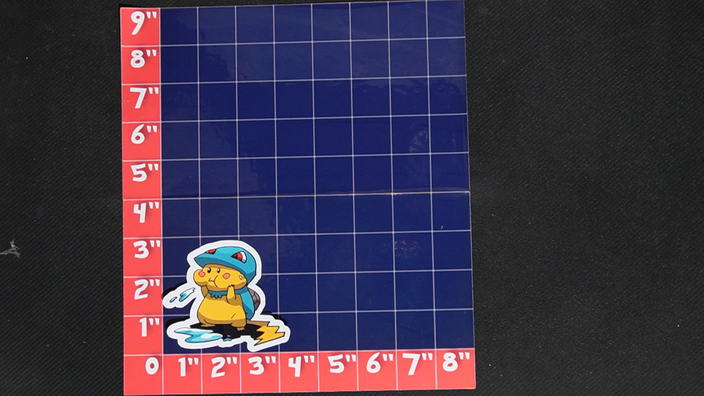 3.5 inch Pikachu In Squirtle Costume Vinyl Pokemon Sticker - Perfect for Laptops and Water Bottles