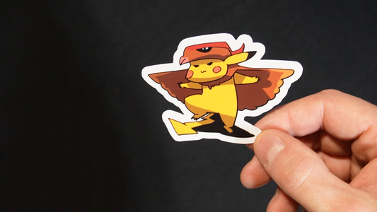 Pikachu In A Pidgeotto Costume Sticker for Laptops, Cell Phones and Water Bottles