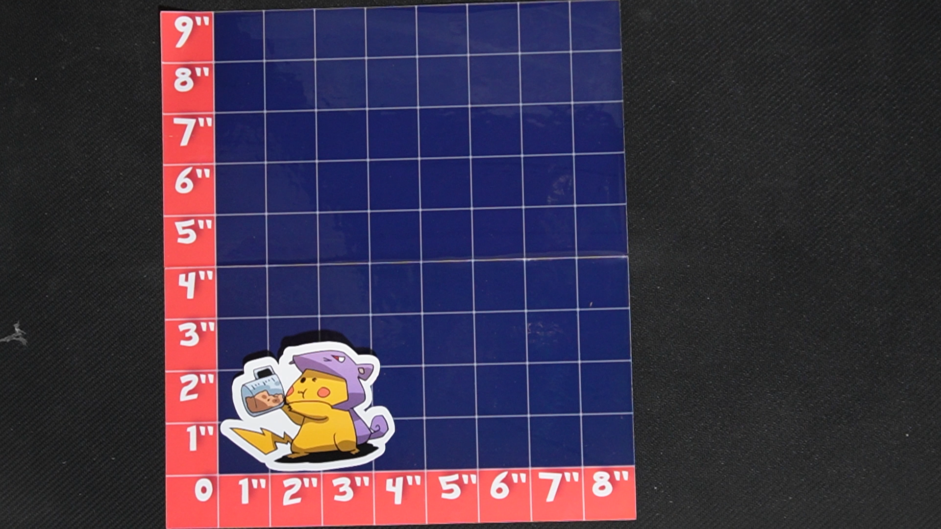 3.5 inch Pikachu In Rattata Costume Vinyl Pokemon Sticker - Perfect for Laptops and Water Bottles