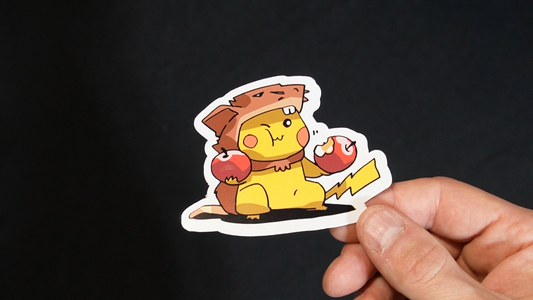 Pikachu In A Raticate Costume Sticker for Laptops, Cell Phones and Water Bottles