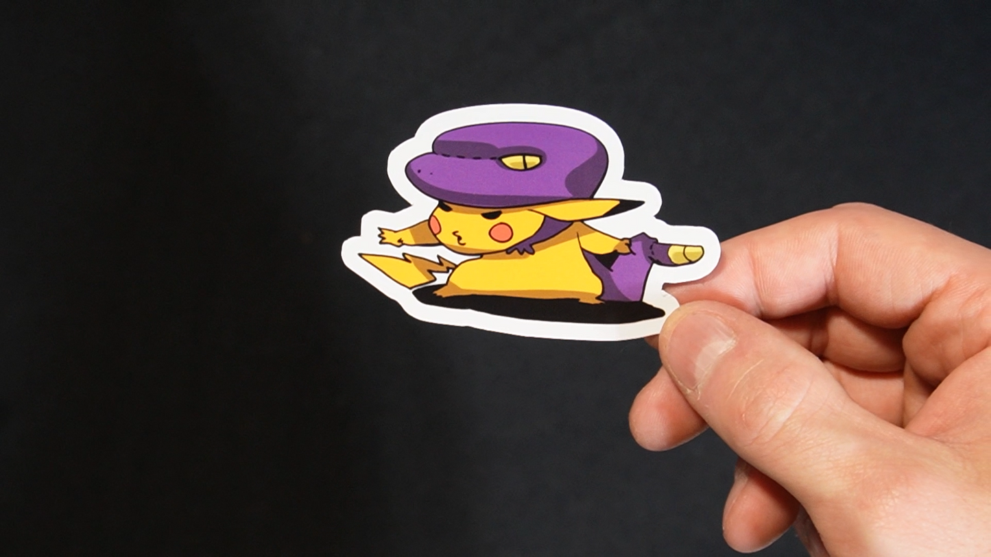 Pikachu In A Ekans Costume Sticker for Laptops, Cell Phones and Water Bottles