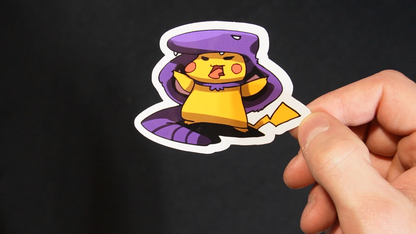 Pikachu In A Arbok Costume Sticker for Laptops, Cell Phones and Water Bottles