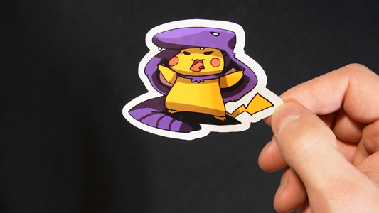 Pikachu In A Arbok Costume Sticker for Laptops, Cell Phones and Water Bottles