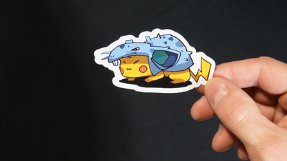 Pikachu In A Nidoran Costume Sticker for Laptops, Cell Phones and Water Bottles