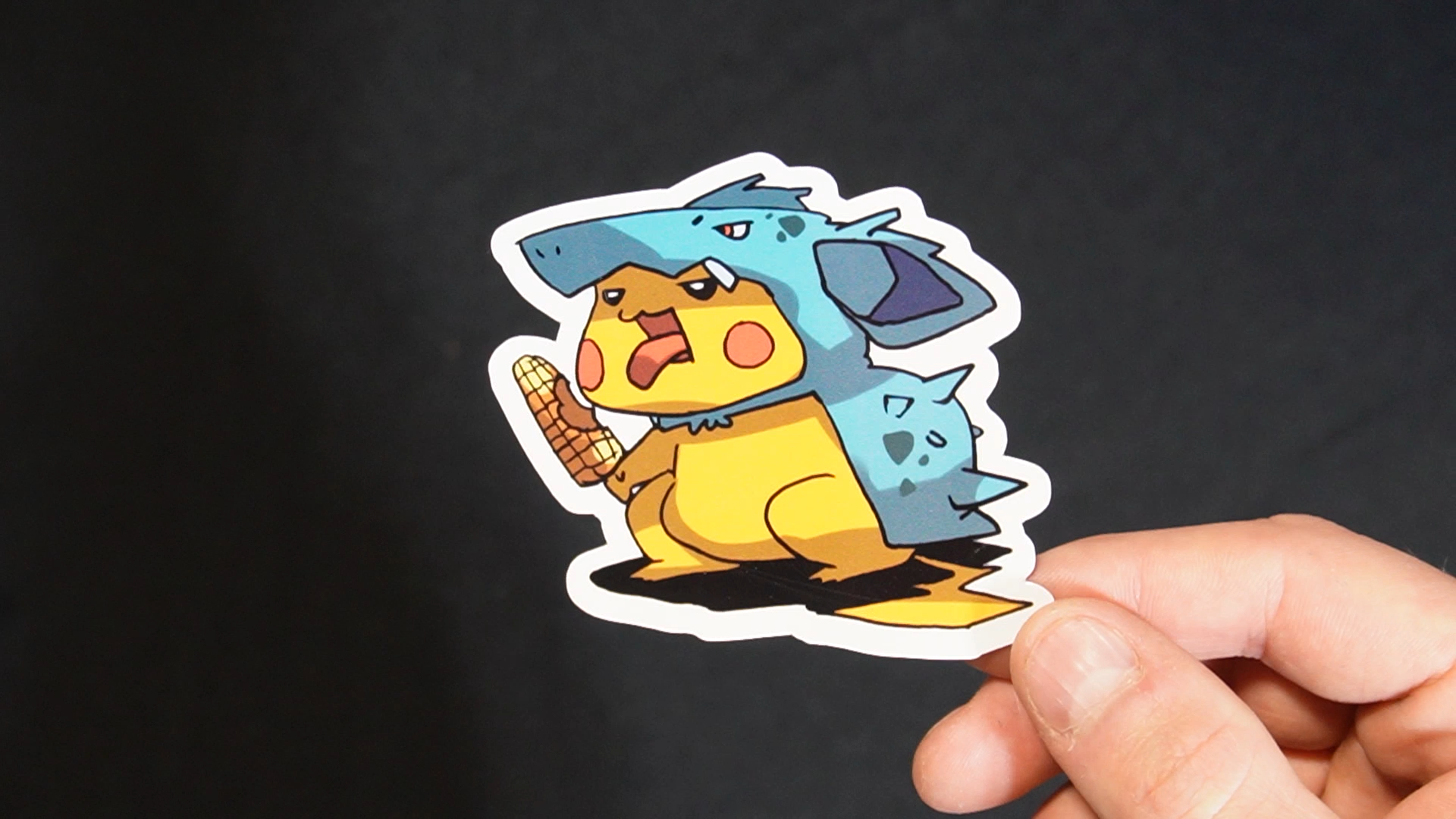 Pikachu In A Nidorina Costume Sticker for Laptops, Cell Phones and Water Bottles