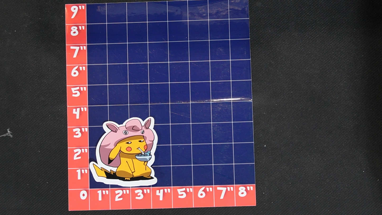 3.5 inch Pikachu In Wigglytuff Costume Vinyl Pokemon Sticker - Perfect for Laptops and Water Bottles