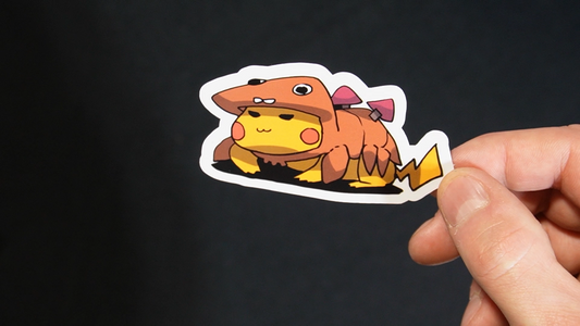 Pikachu In A Paras Costume Sticker for Laptops, Cell Phones and Water Bottles