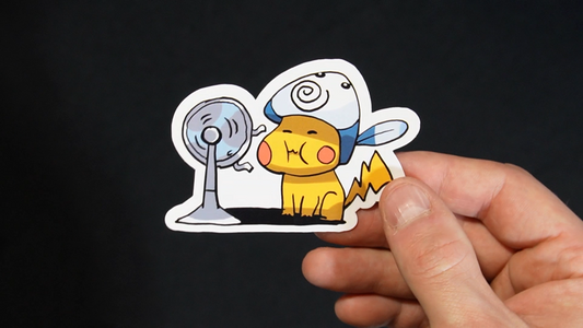 Pikachu In A Poliwag Costume Sticker for Laptops, Cell Phones and Water Bottles