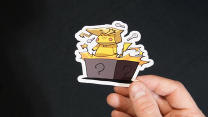 Pikachu In A Alakazam Costume Sticker for Laptops, Cell Phones and Water Bottles