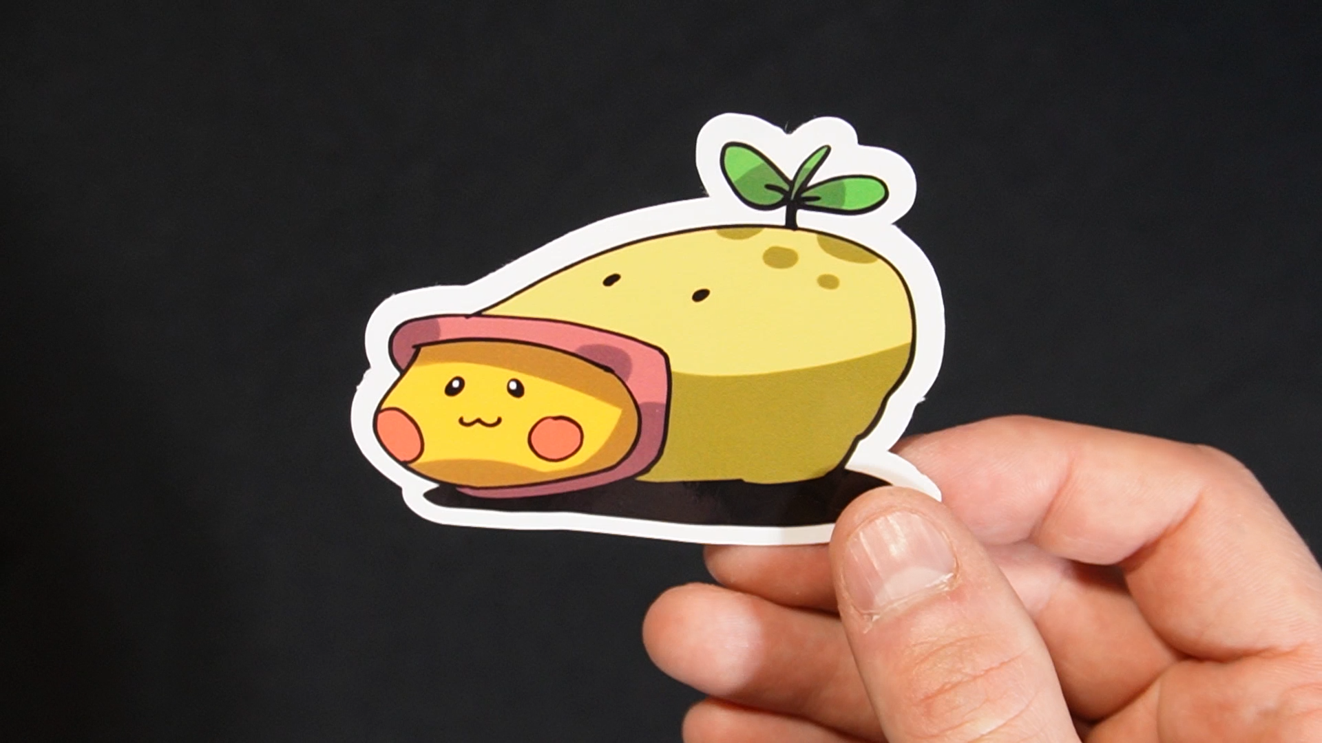 Pikachu In A Bellsprout Costume Sticker for Laptops, Cell Phones and Water Bottles