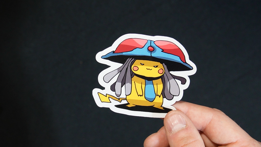 Pikachu In A Tentacruel Costume Sticker for Laptops, Cell Phones and Water Bottles