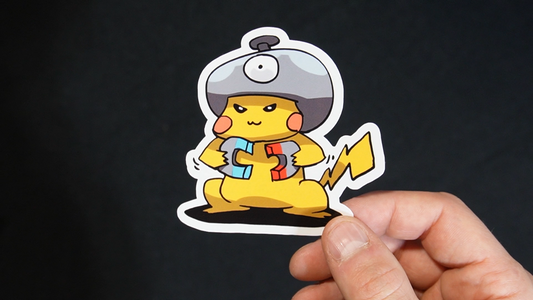 Pikachu In A Magnemite Costume Sticker for Laptops, Cell Phones and Water Bottles