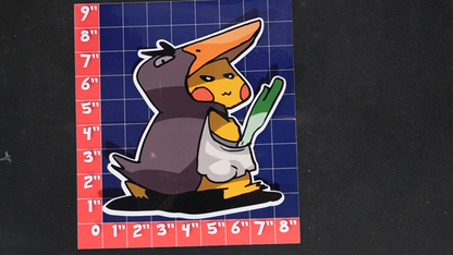 Jumbo Size Pikachu In Farfetch'd Costume Vinyl Pokemon Sticker for Laptops - Farfetch'd Bumper Sticker