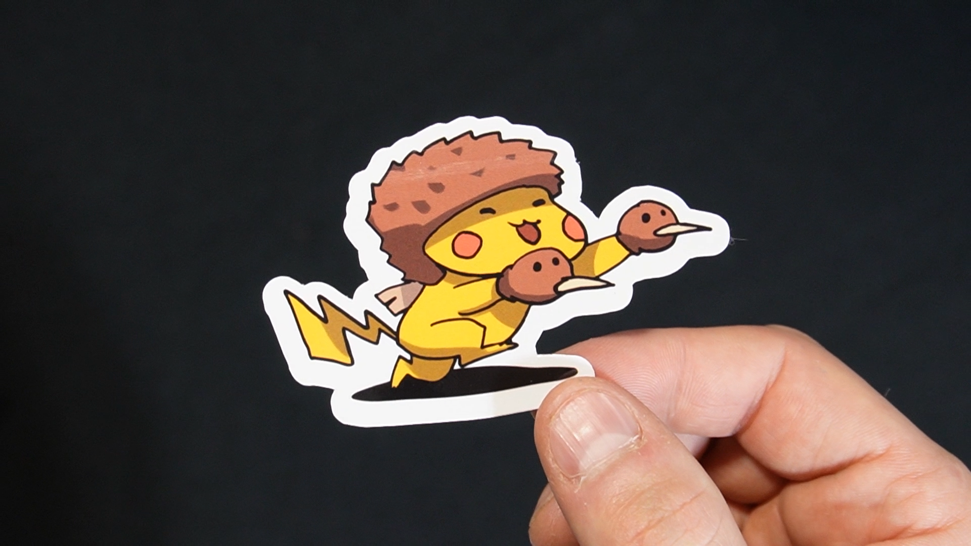 Pikachu In A Doduo Costume Sticker for Laptops, Cell Phones and Water Bottles