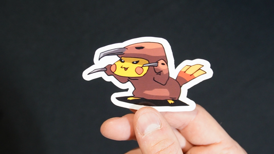 Pikachu In A Dodrio Costume Sticker for Laptops, Cell Phones and Water Bottles