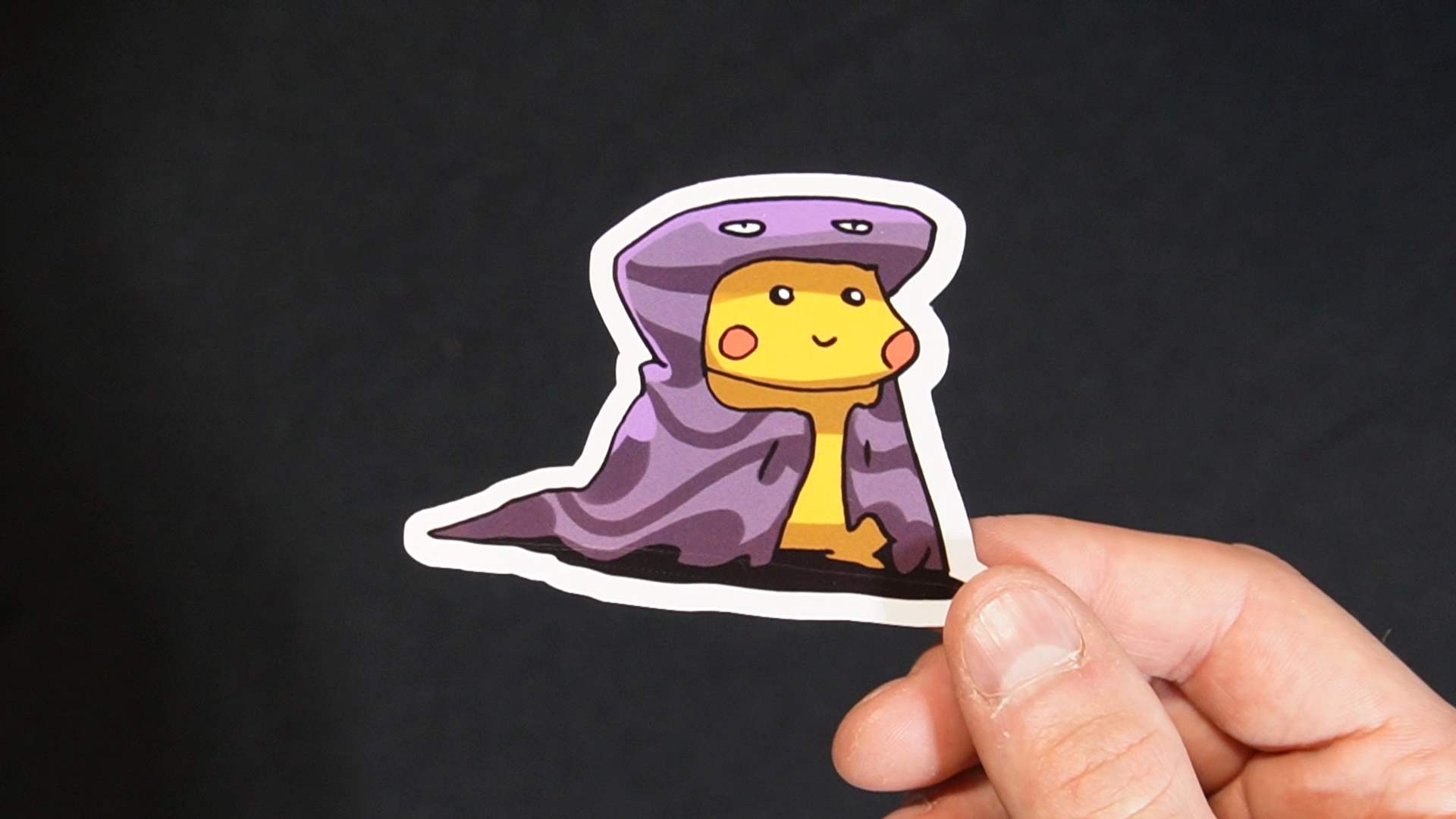 Pikachu In A Grimer Costume Sticker for Laptops, Cell Phones and Water Bottles