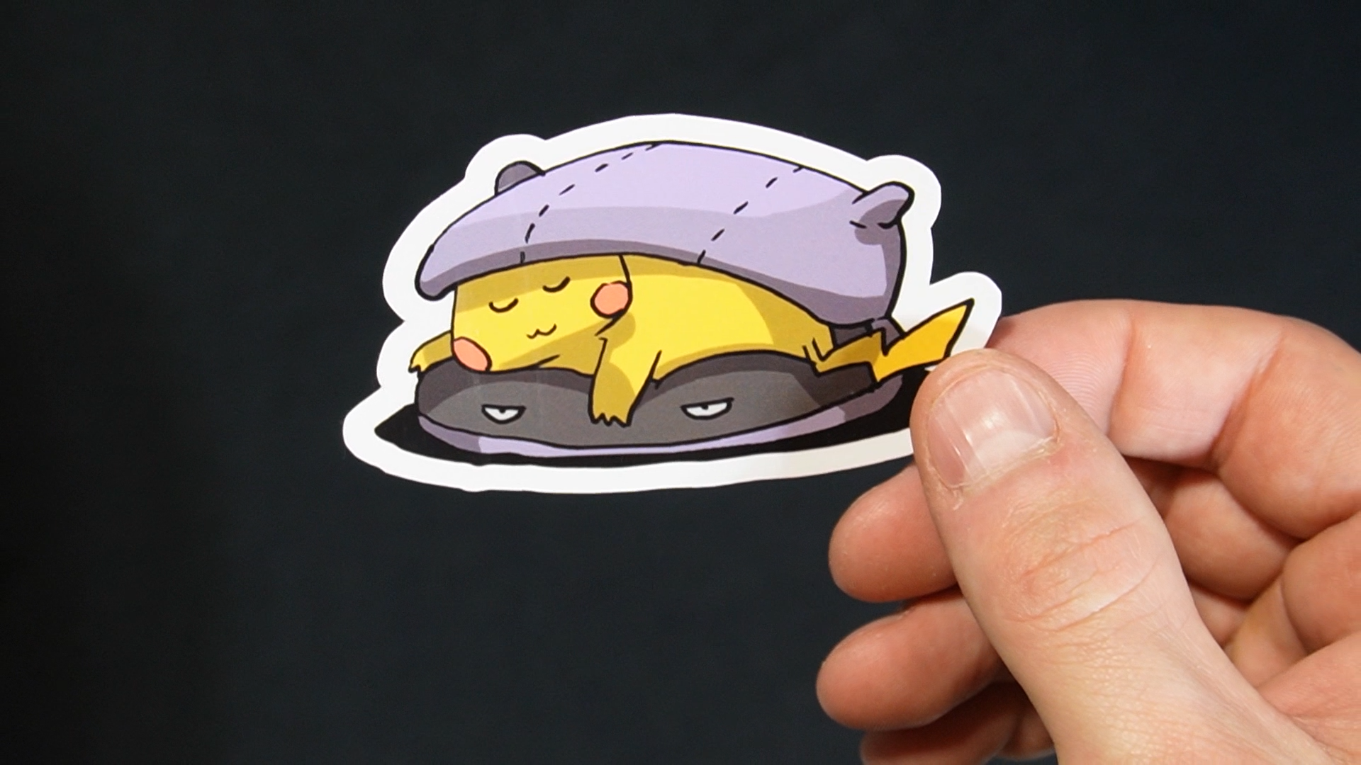 Pikachu In A Shellder Costume Sticker for Laptops, Cell Phones and Water Bottles