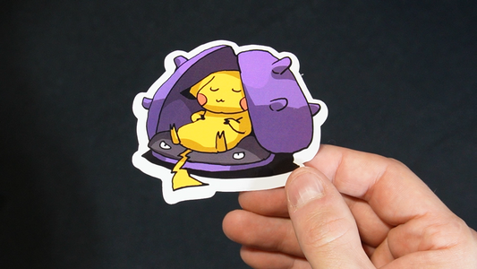 Pikachu In A Cloyster Costume Sticker for Laptops, Cell Phones and Water Bottles