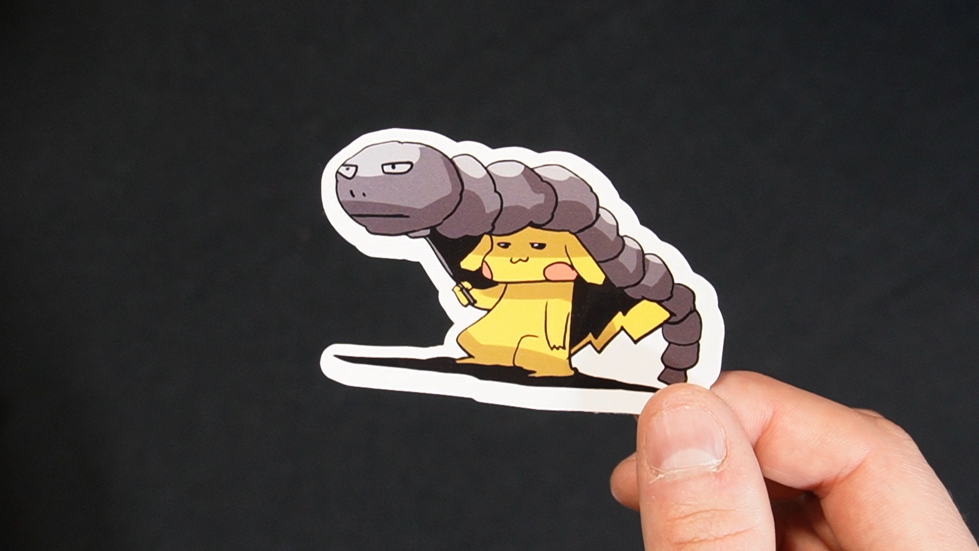 Pikachu In A Onix Costume Sticker for Laptops, Cell Phones and Water Bottles