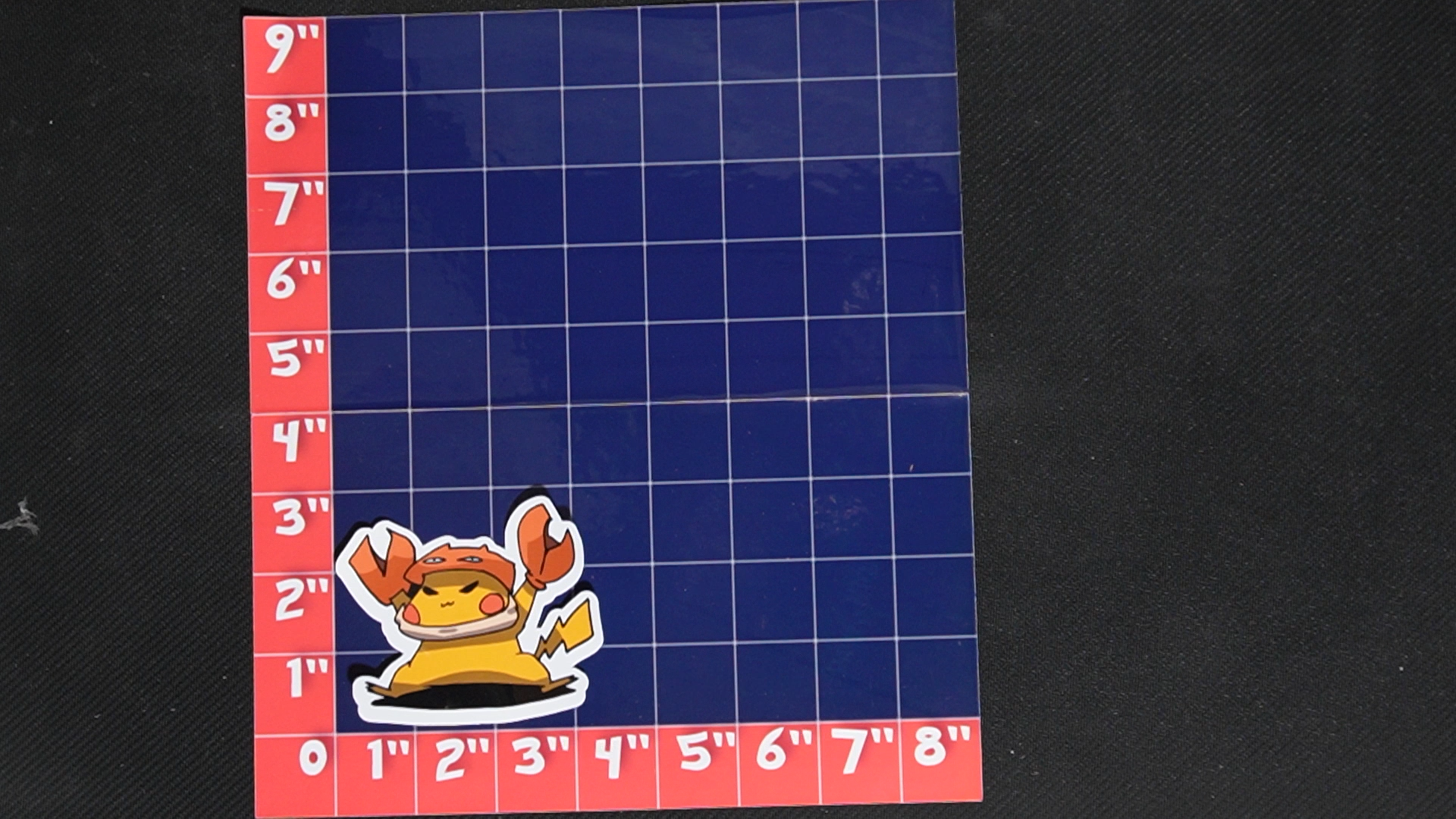 3.5 inch Pikachu In Krabby Costume Vinyl Pokemon Sticker - Perfect for Laptops and Water Bottles