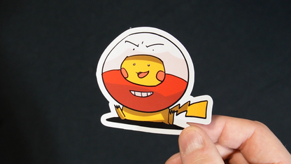 Pikachu In A Electrode Costume Sticker for Laptops, Cell Phones and Water Bottles