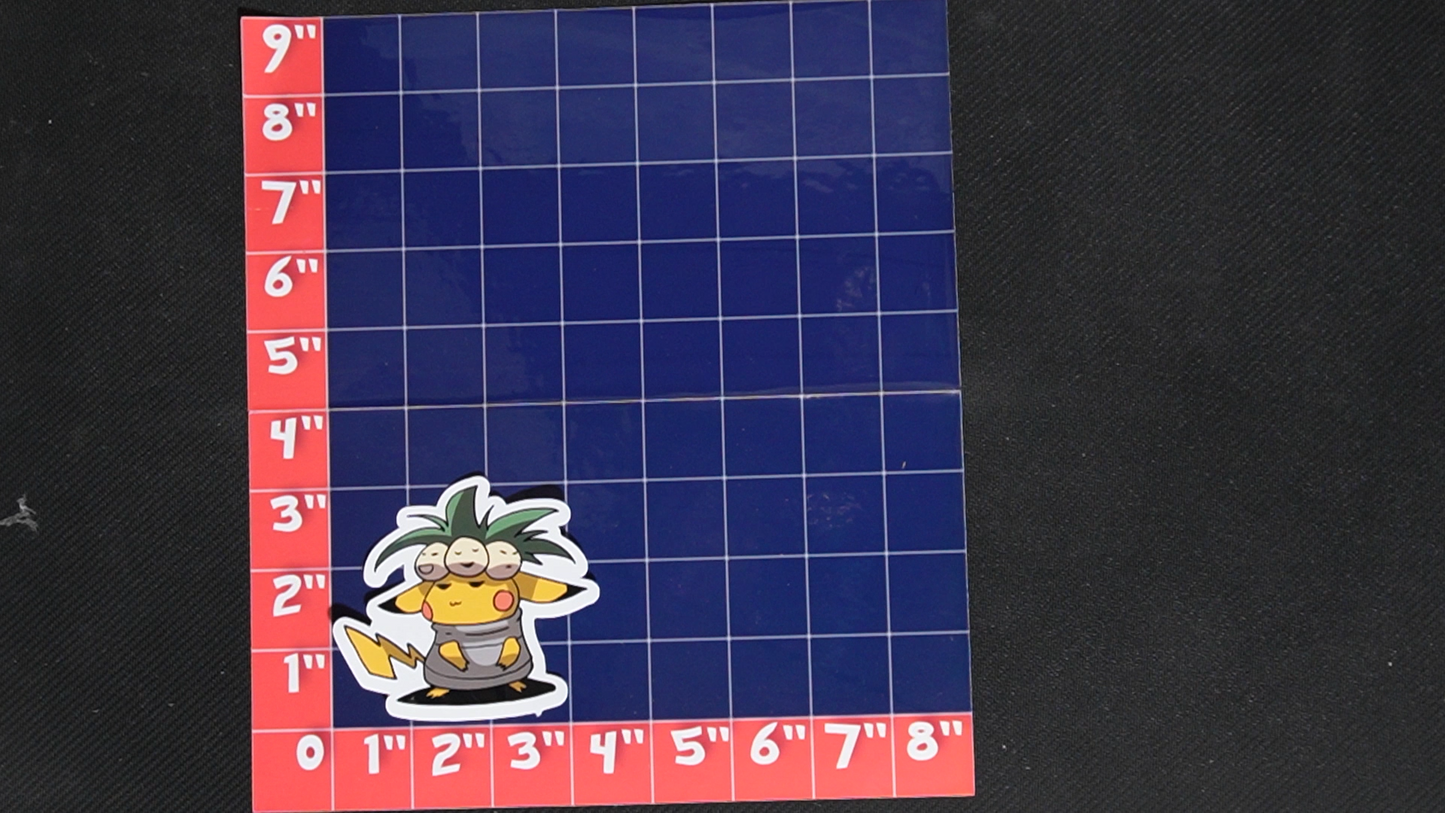 3.5 inch Pikachu In Exeggutor Costume Vinyl Pokemon Sticker - Perfect for Laptops and Water Bottles