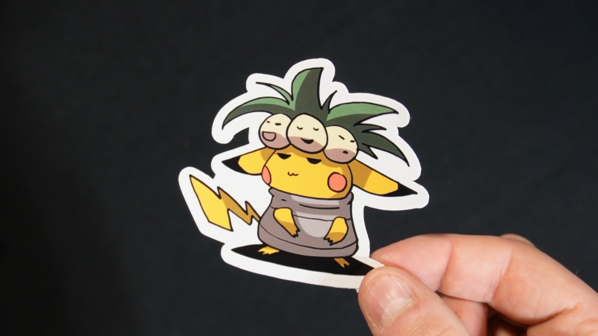 Pikachu In A Exeggutor Costume Sticker for Laptops, Cell Phones and Water Bottles