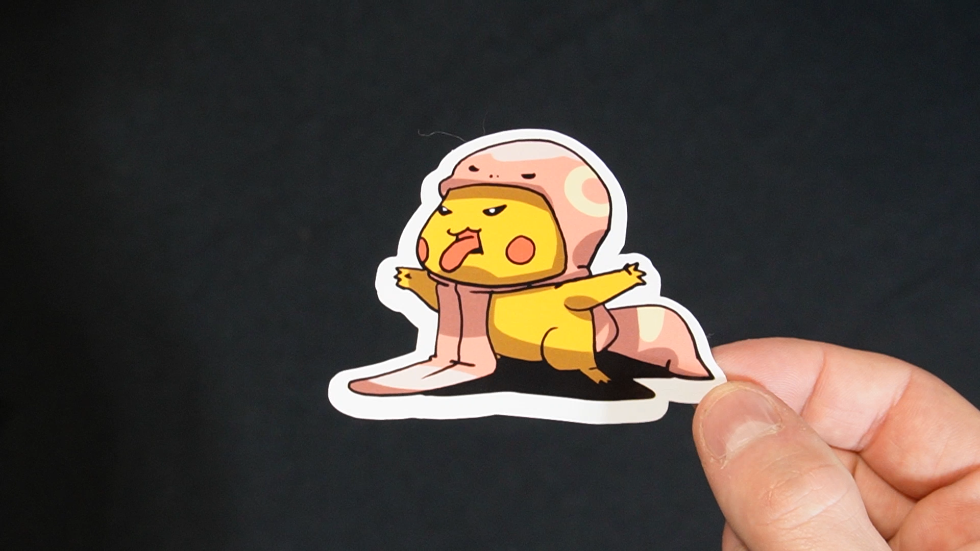 Pikachu In A Lickitung Costume Sticker for Laptops, Cell Phones and Water Bottles