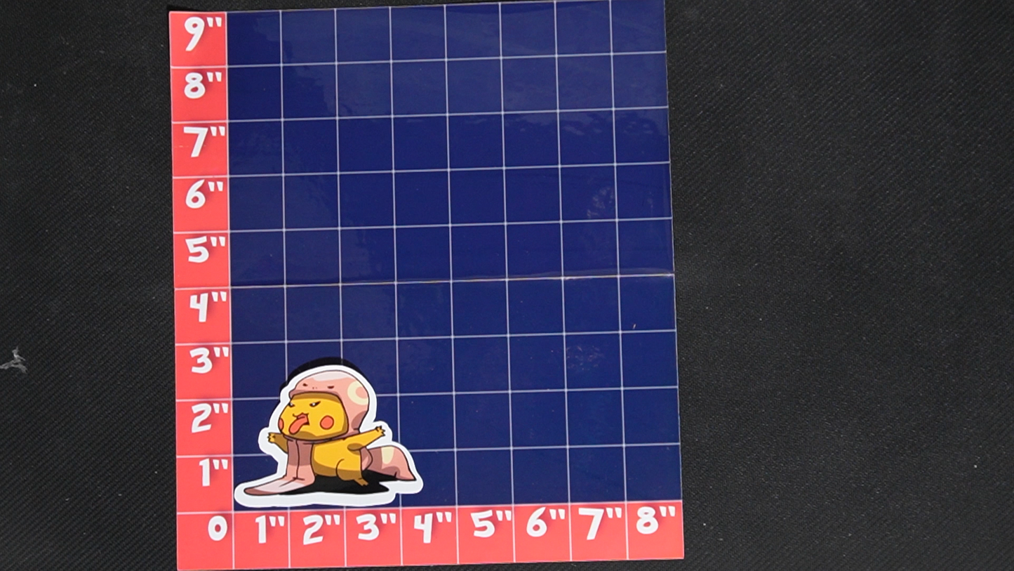 3.5 inch Pikachu In Lickitung Costume Vinyl Pokemon Sticker - Perfect for Laptops and Water Bottles