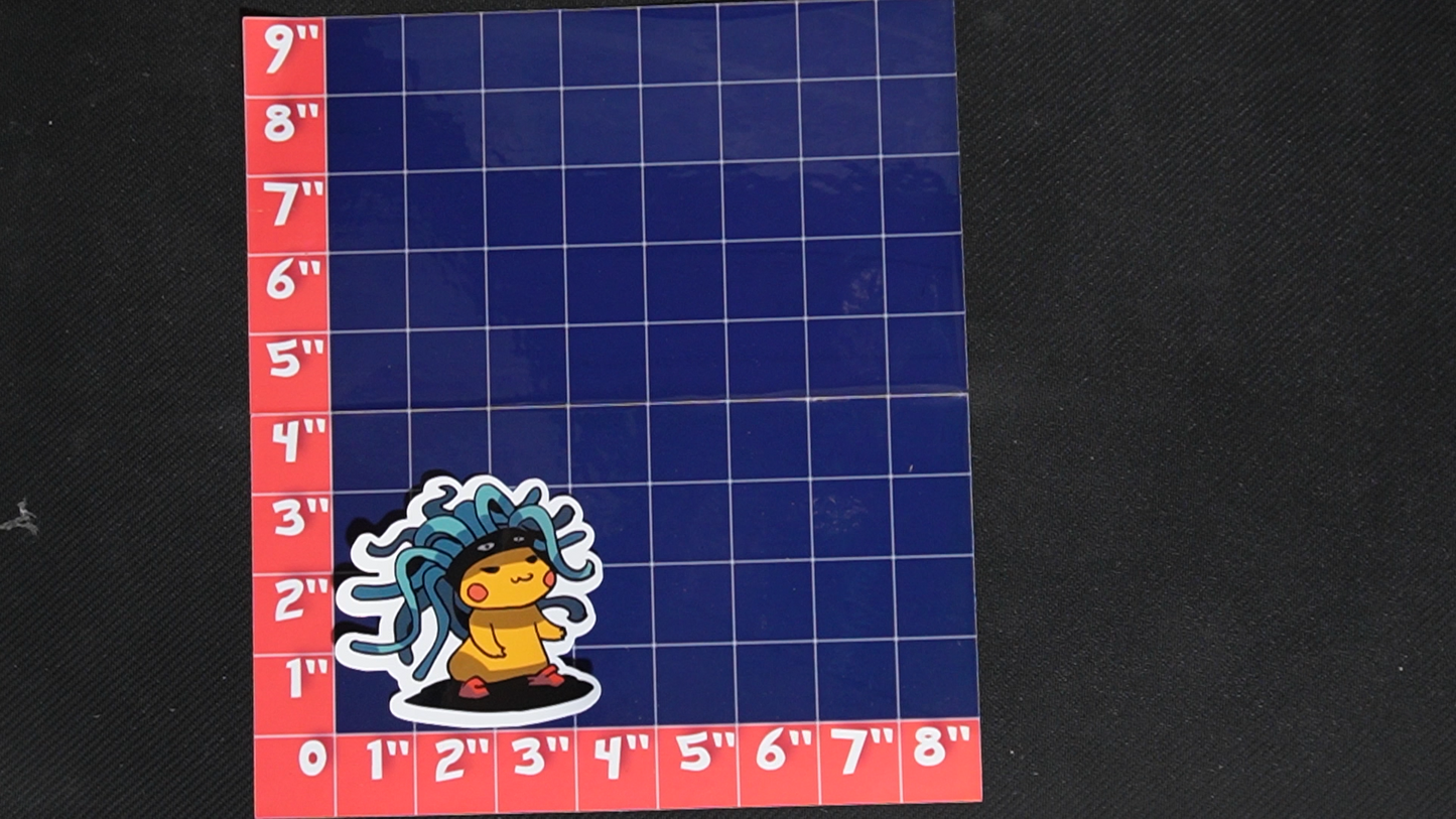 3.5 inch Pikachu In Tangela Costume Vinyl Pokemon Sticker - Perfect for Laptops and Water Bottles