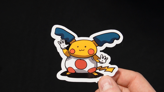 Pikachu In A Mr. Mime Costume Sticker for Laptops, Cell Phones and Water Bottles