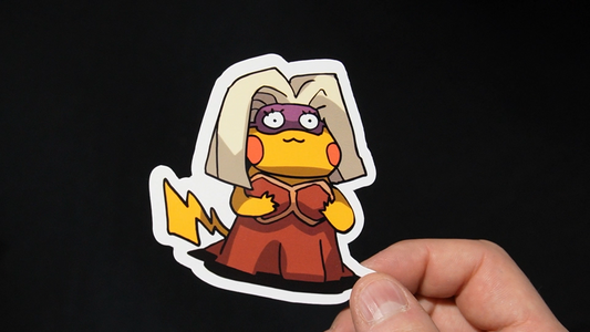 Pikachu In A Jynx Costume Sticker for Laptops, Cell Phones and Water Bottles