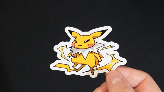 Pikachu In A Jolteon Costume Sticker for Laptops, Cell Phones and Water Bottles