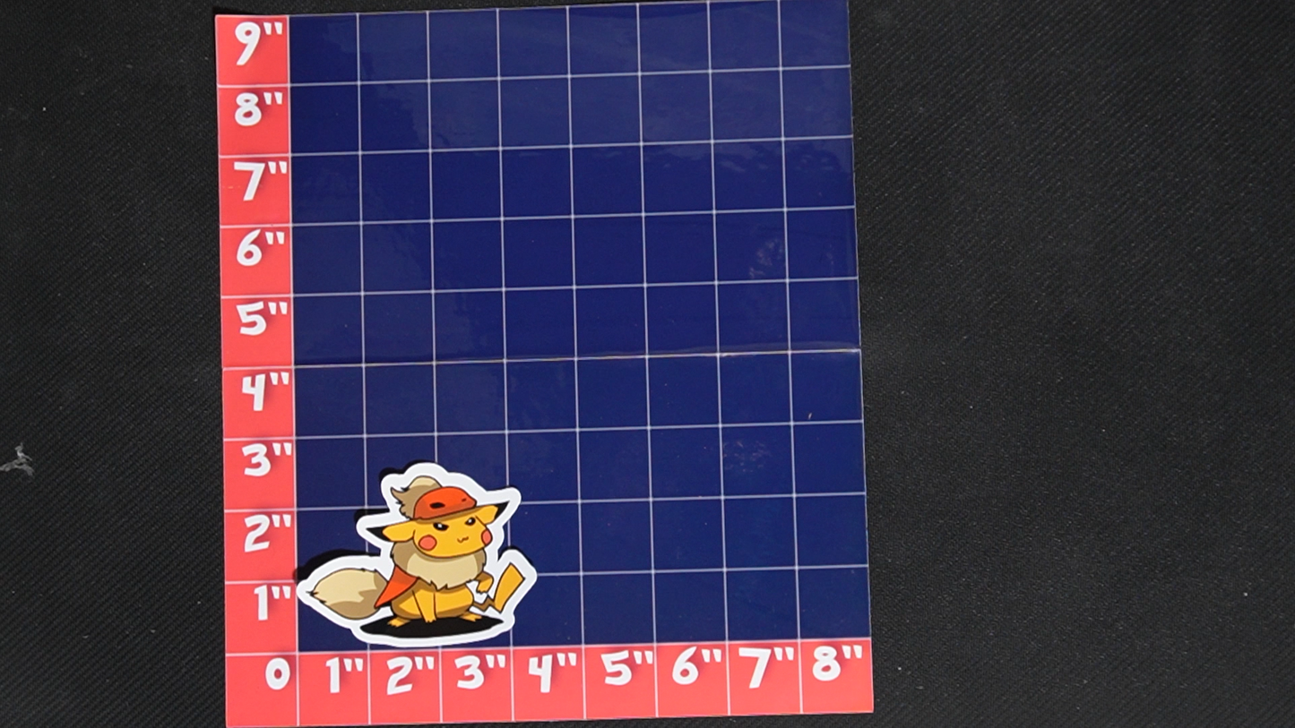 3.5 inch Pikachu In Flareon Costume Vinyl Pokemon Sticker - Perfect for Laptops and Water Bottles