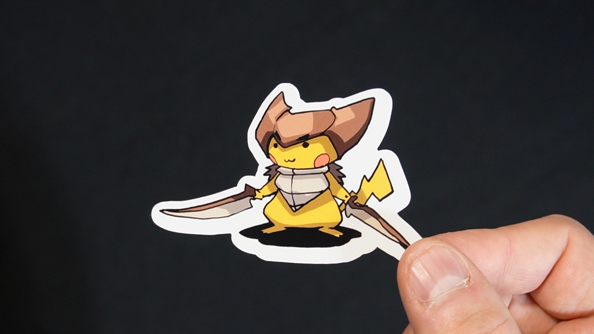 Pikachu In A Kabutops Costume Sticker for Laptops, Cell Phones and Water Bottles