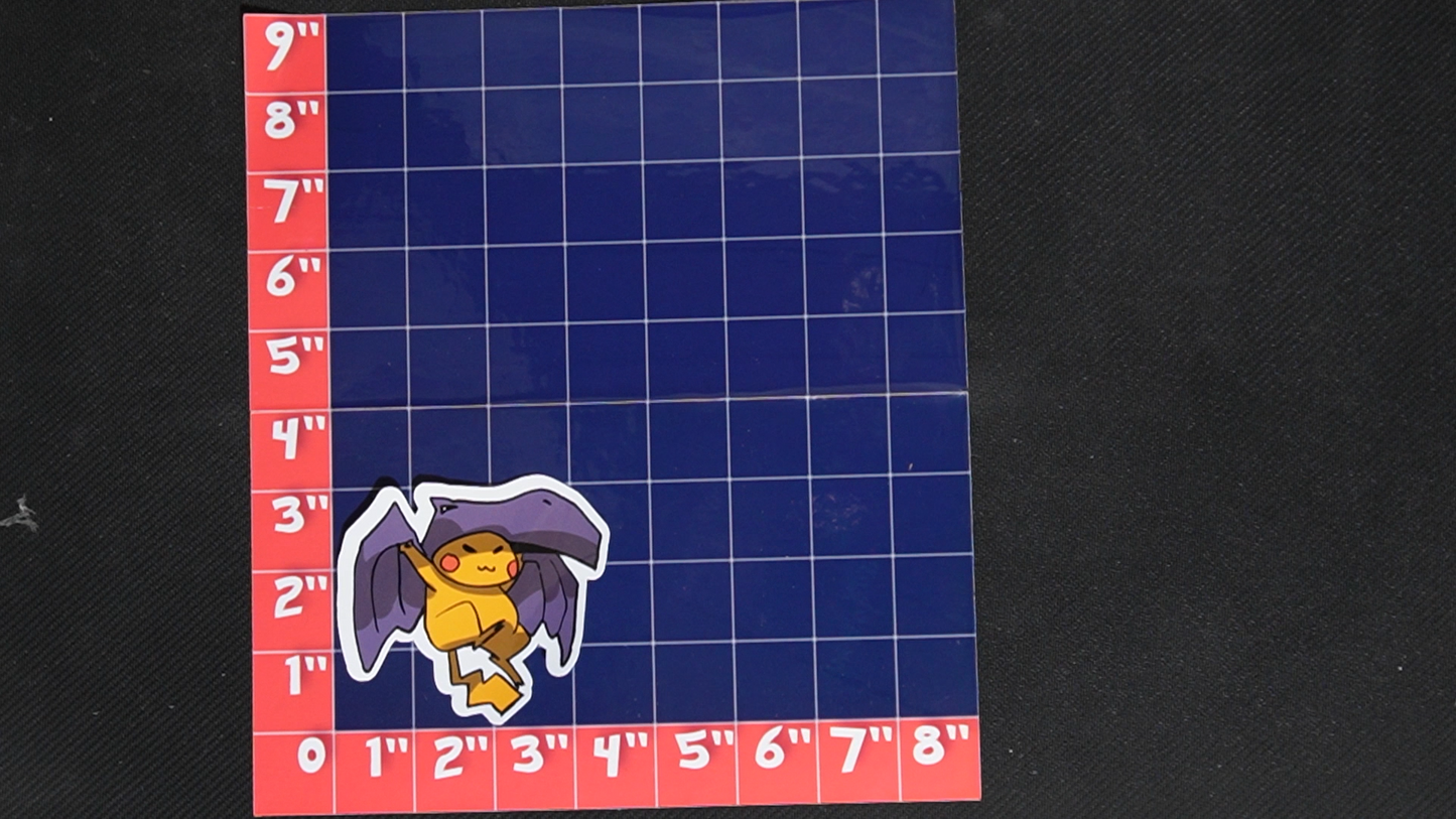 3.5 inch Pikachu In Aerodactyl Costume Vinyl Pokemon Sticker - Perfect for Laptops and Water Bottles