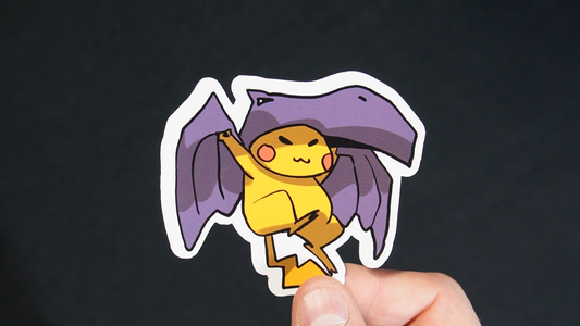 Pikachu In A Aerodactyl Costume Sticker for Laptops, Cell Phones and Water Bottles