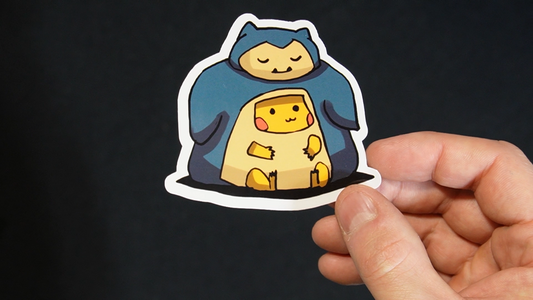 Pikachu In A Snorlax Costume Sticker for Laptops, Cell Phones and Water Bottles