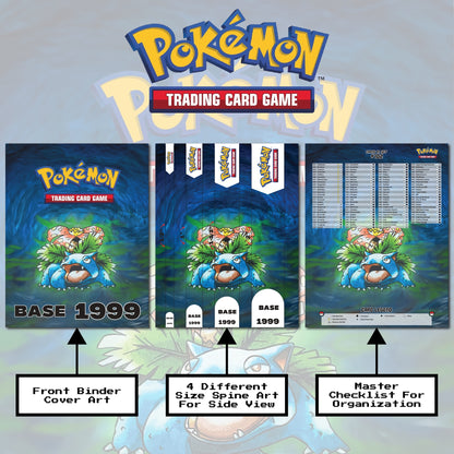 Base Set Binder Cover Art and Pokemon TCG Card Checklist