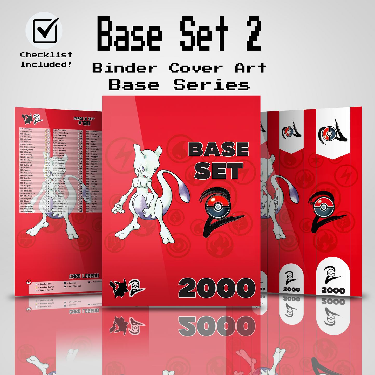 Base Set 2 Binder Cover Art and Pokemon TCG Card Checklist