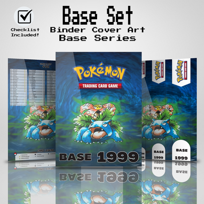 Base Set Binder Cover Art and Pokemon TCG Card Checklist