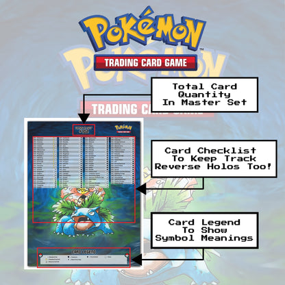 Base Set Binder Cover Art and Pokemon TCG Card Checklist