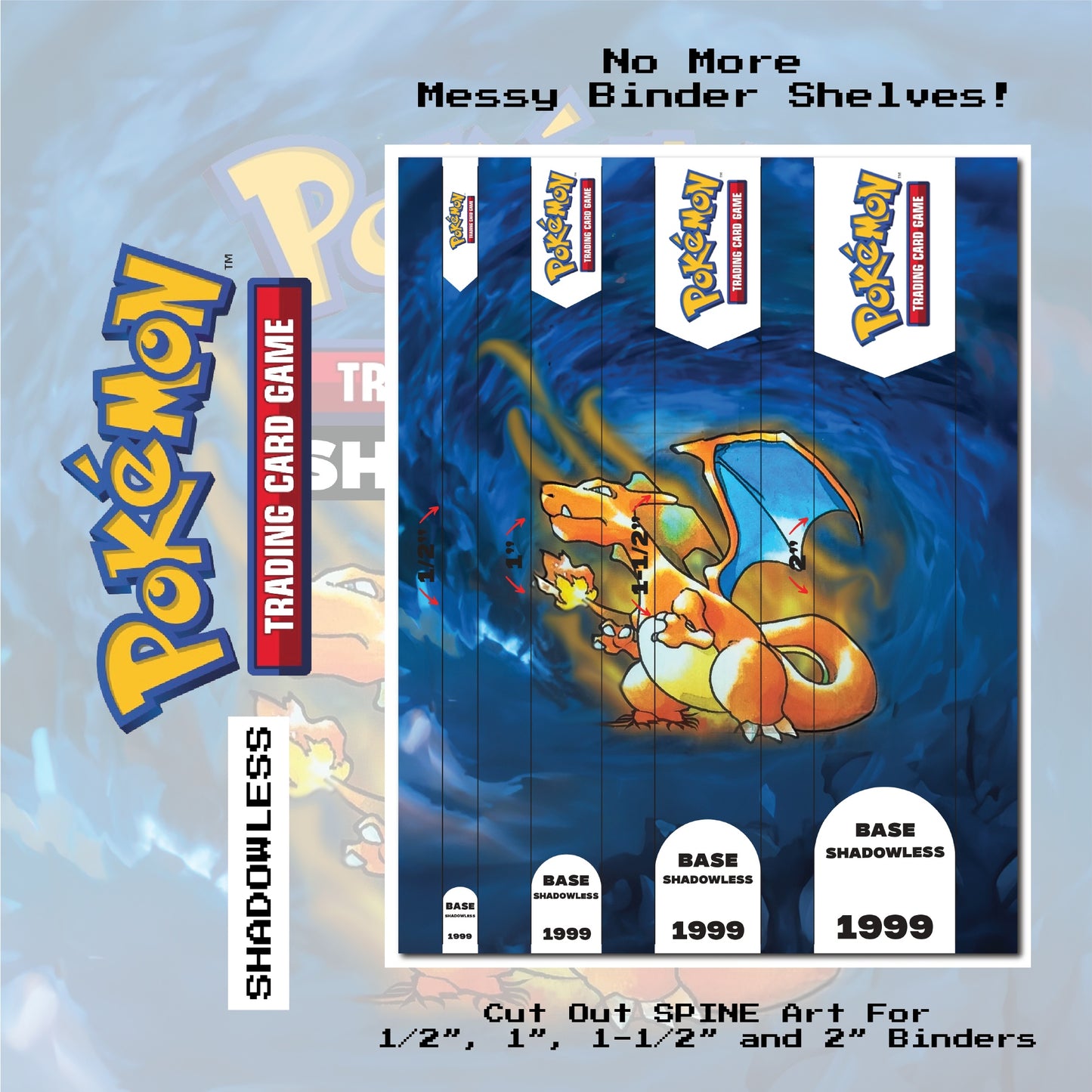 Shadowless Base Set Binder Cover Art and Pokemon TCG Card Checklist